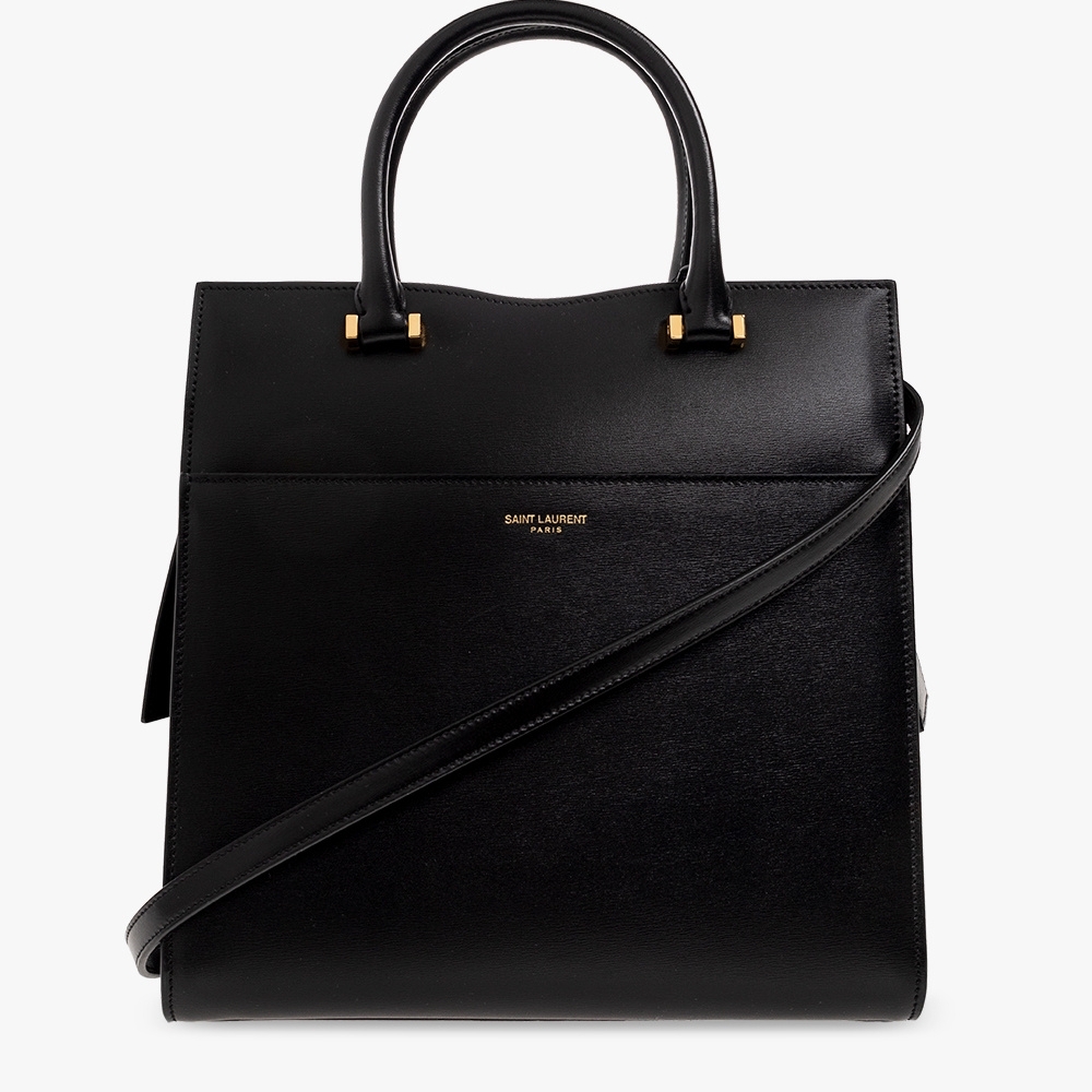 Saint Laurent Leather Uptown Satchel Tote Bag
